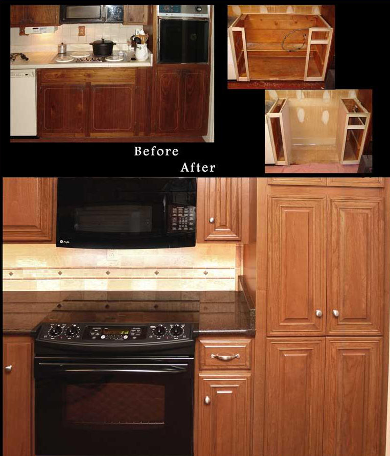 Cabinet Reface Pictures Before and After Pictures